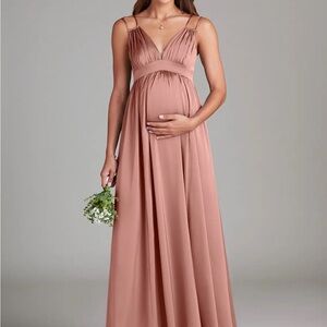 Azazie Emree Dress in the color Rosette Maternity Gown- size A8